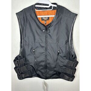 Vance Leathers Black Motorcycle Vest Men’s XXL New Old Stock